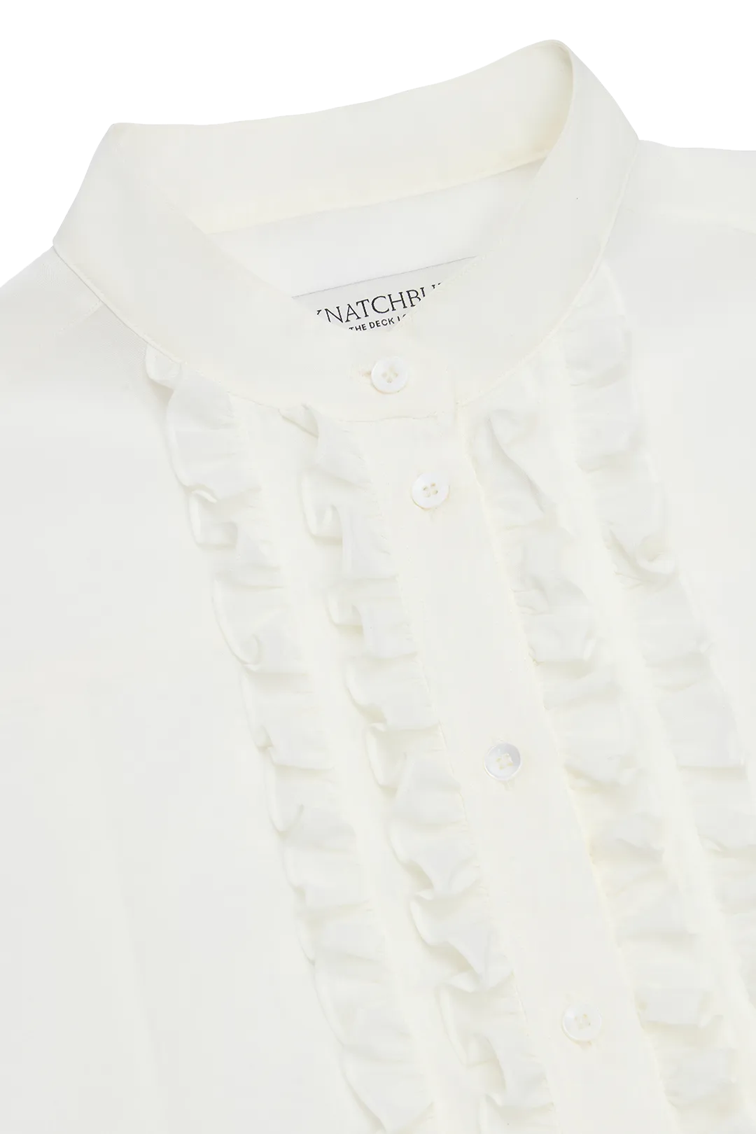 Ruffle Front Blouse in Cotton Voile