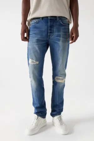 Salsa slim destroyed denim jeans mens