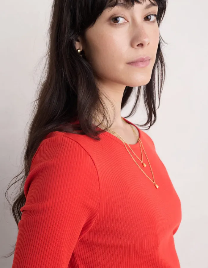 Seasalt Gorse Lane Rib Top in Tomato