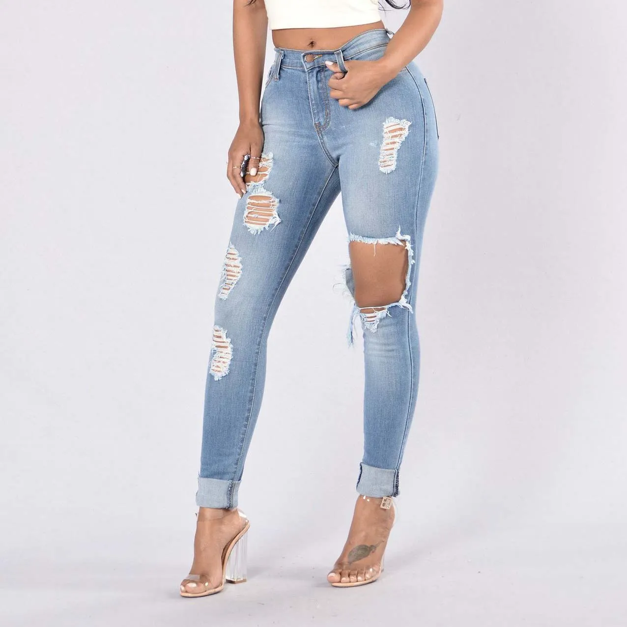 Sexy High Waist Stretch Jeans