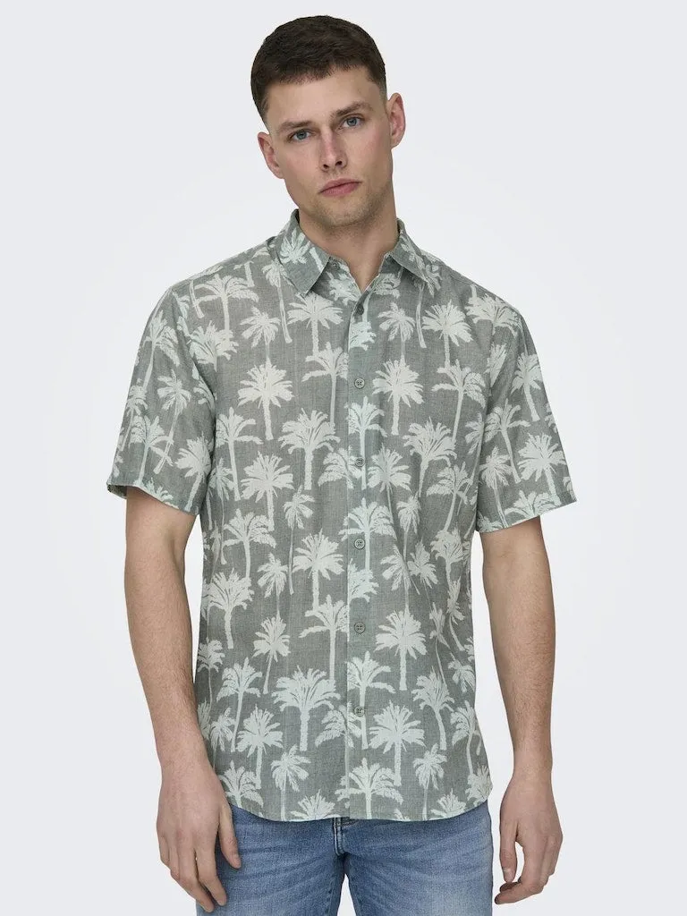 Short Sleeve Shirt - Dark Palm