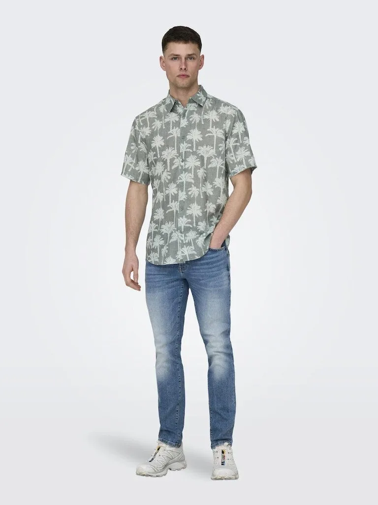 Short Sleeve Shirt - Dark Palm