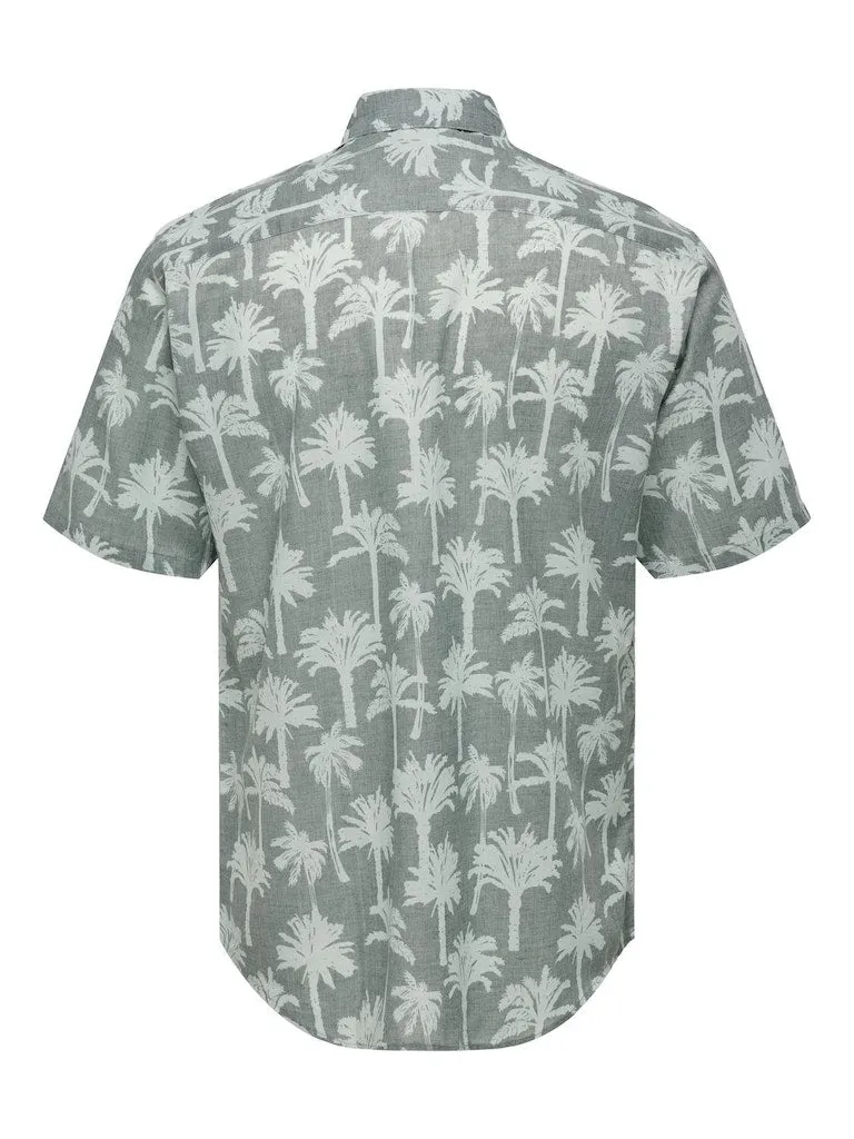 Short Sleeve Shirt - Dark Palm