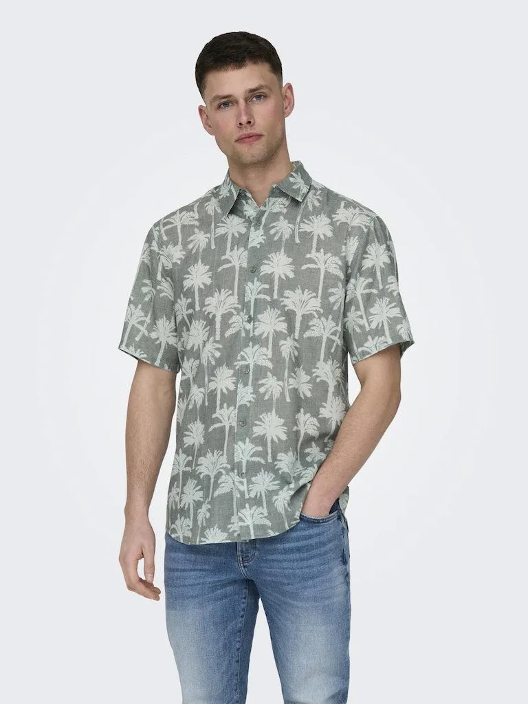 Short Sleeve Shirt - Dark Palm