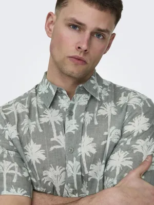 Short Sleeve Shirt - Dark Palm