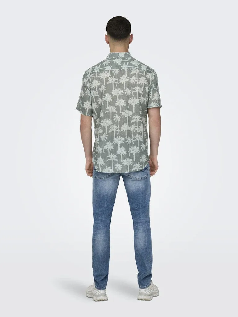 Short Sleeve Shirt - Dark Palm