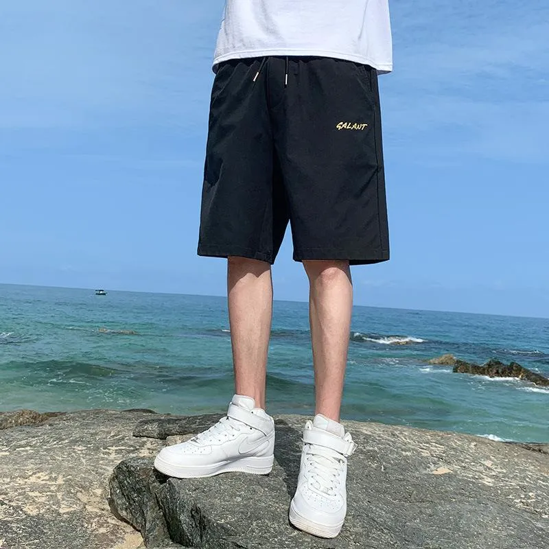 Shorts Men Pants Summer Trendy Loose knee length Beach Outdoor Straight Casual Thin Shorts