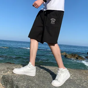 Shorts Men Pants Summer Trendy Loose knee length Beach Outdoor Straight Casual Thin Shorts