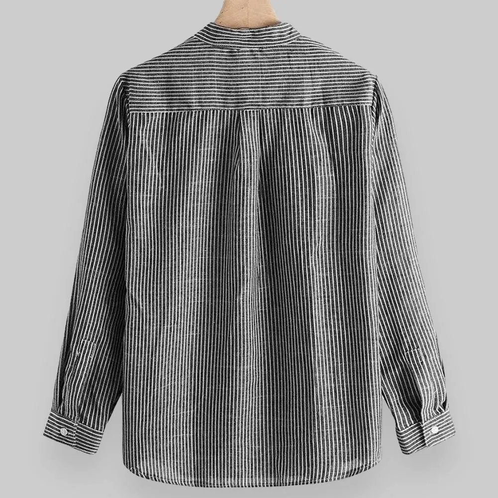 Sky Madrid Striped 3/4 Sleeve Casual Shirt