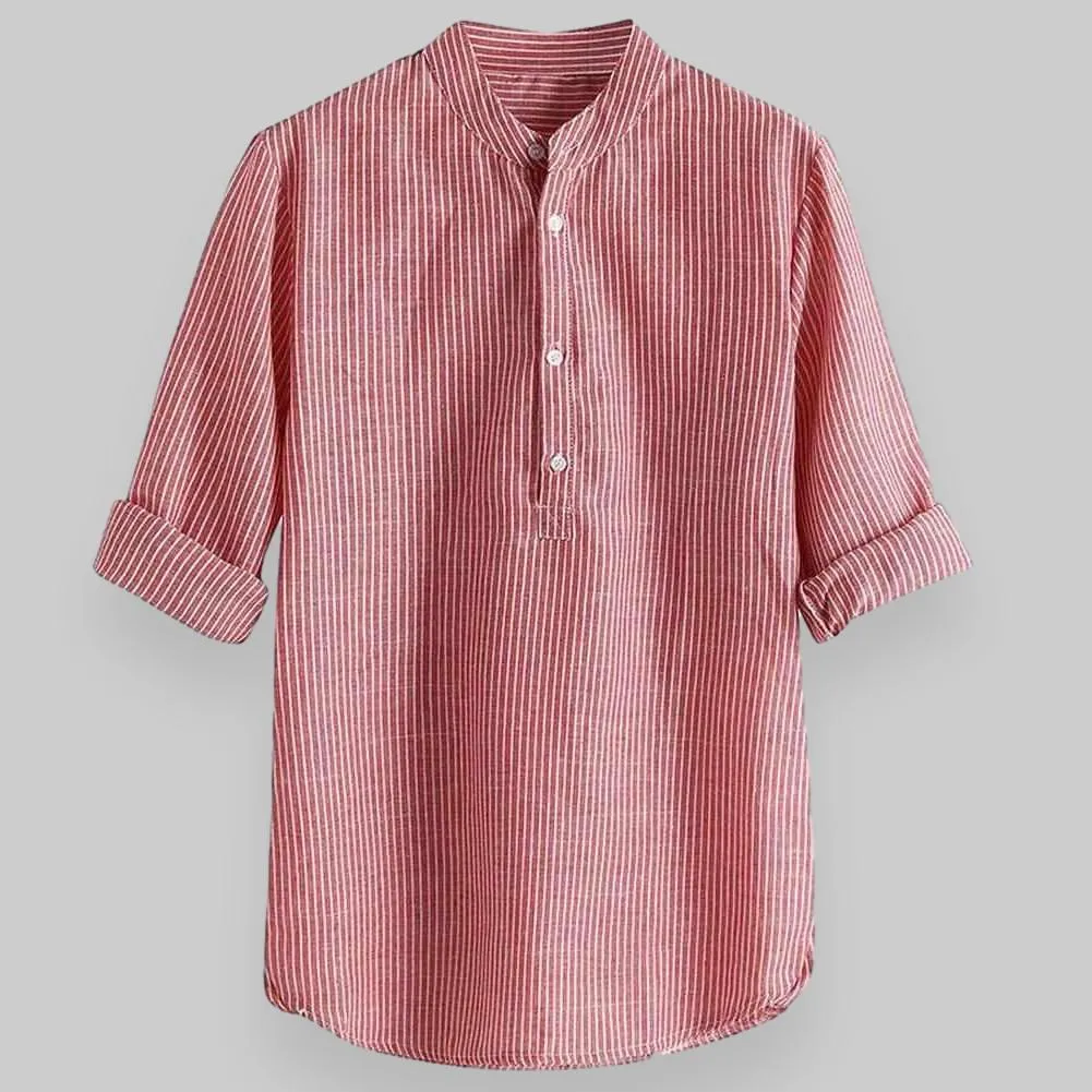 Sky Madrid Striped 3/4 Sleeve Casual Shirt