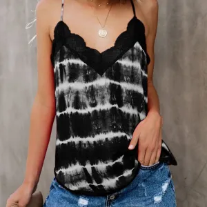 Sleeveless Tie and Dye Cami Top