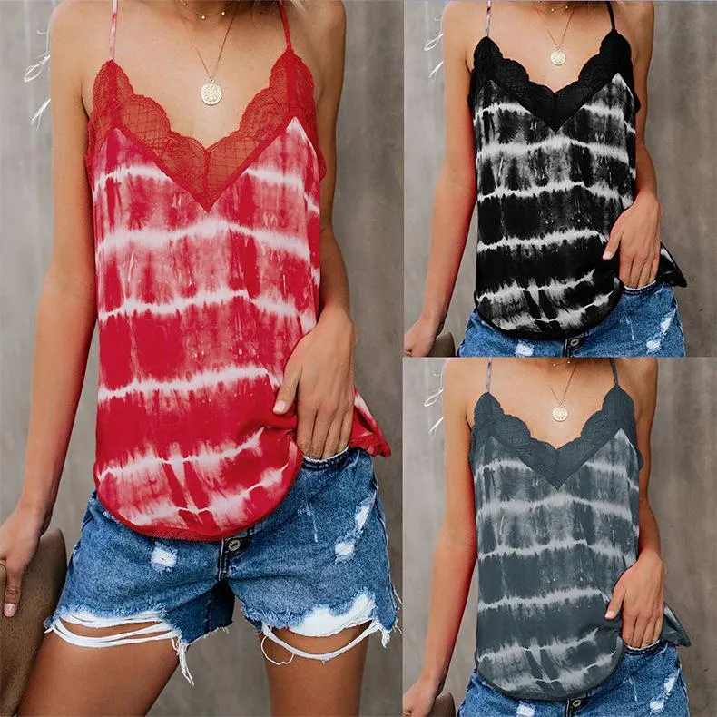 Sleeveless Tie and Dye Cami Top