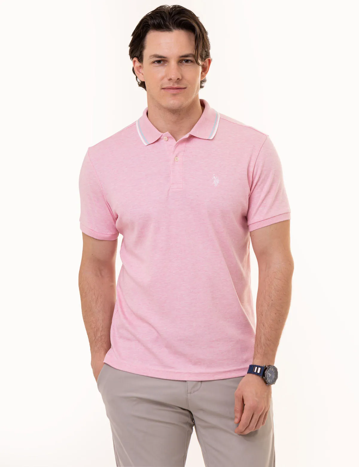 SLIM FIT SOLID INTERLOCK POLO SHIRT