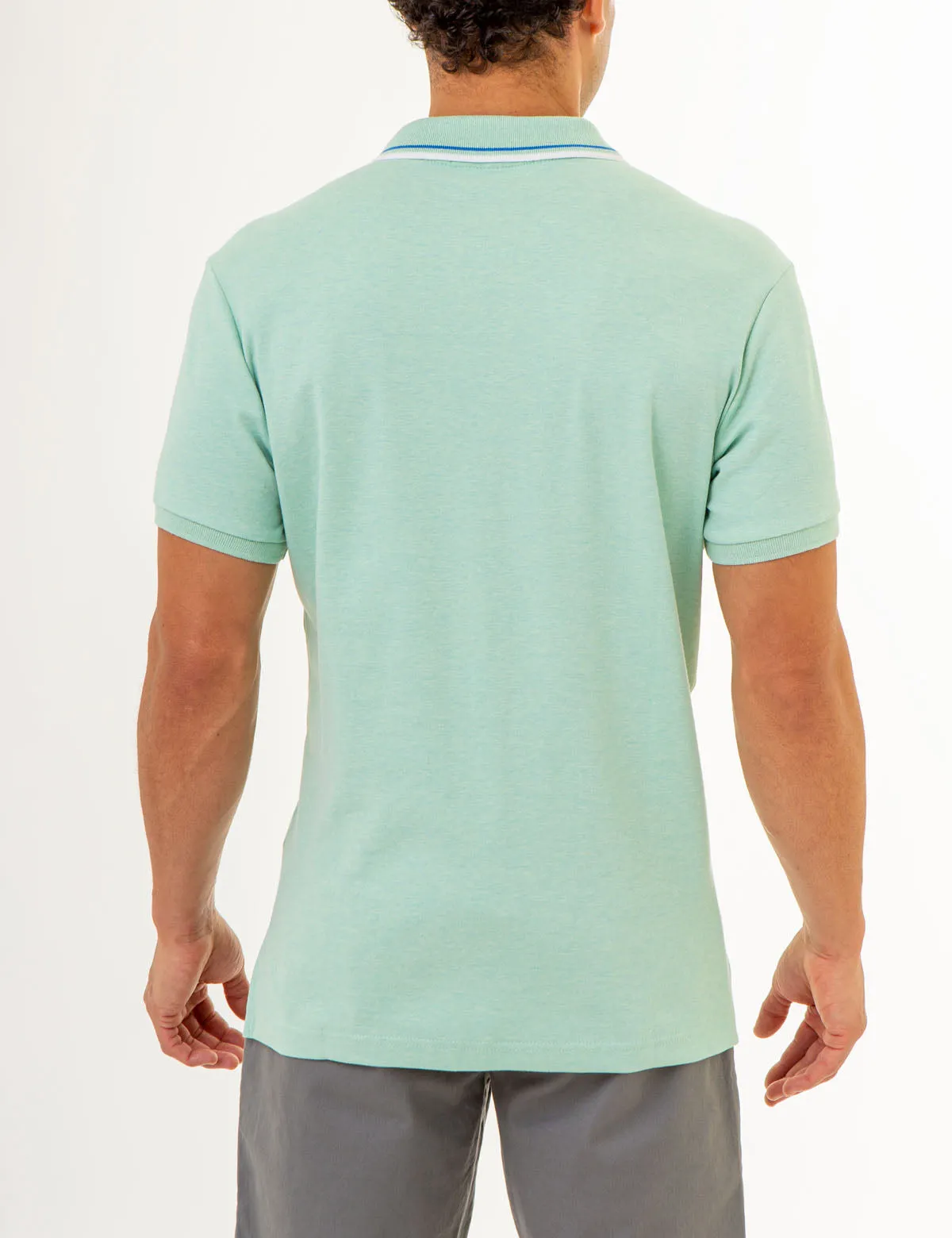 SLIM FIT SOLID INTERLOCK POLO SHIRT