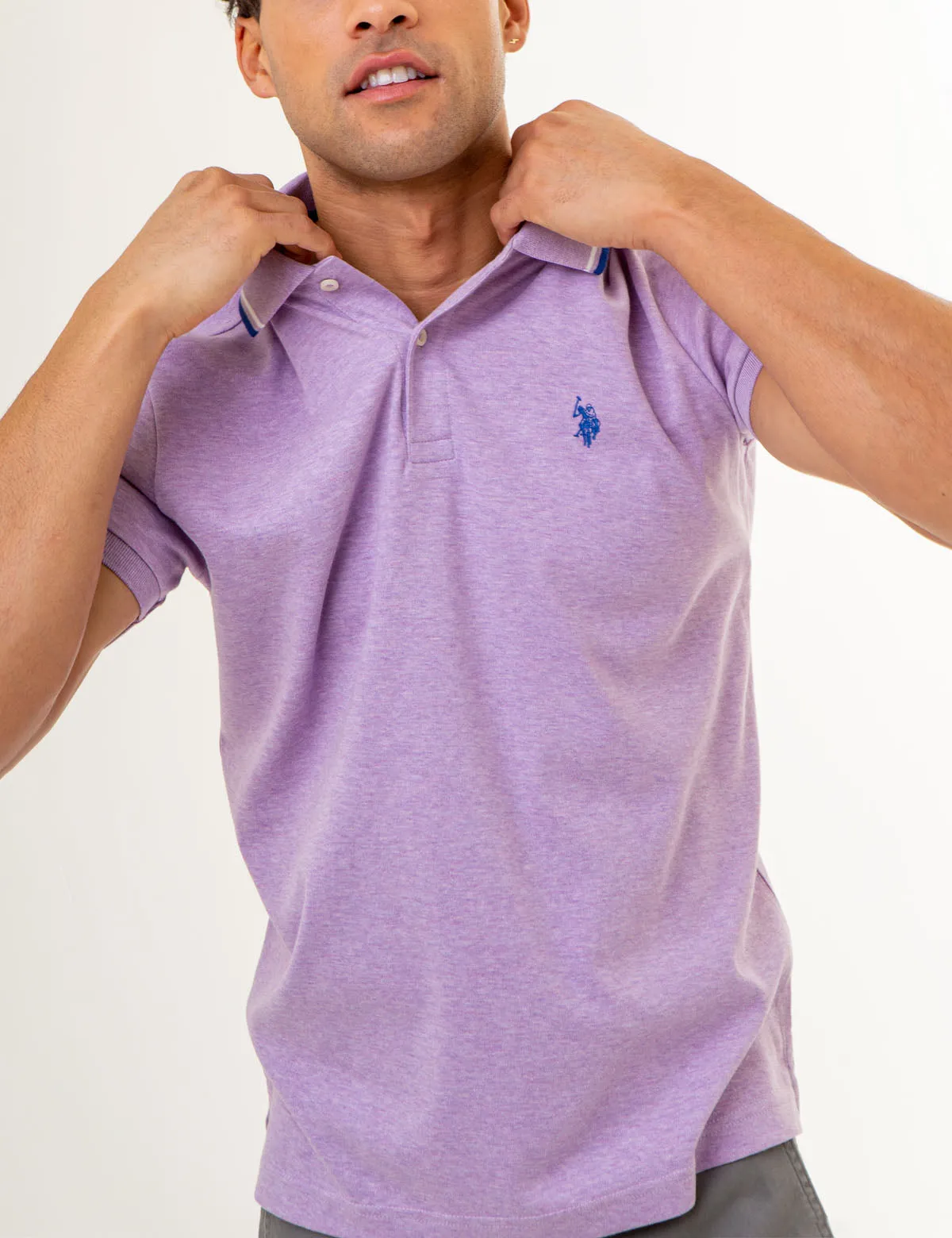 SLIM FIT SOLID INTERLOCK POLO SHIRT