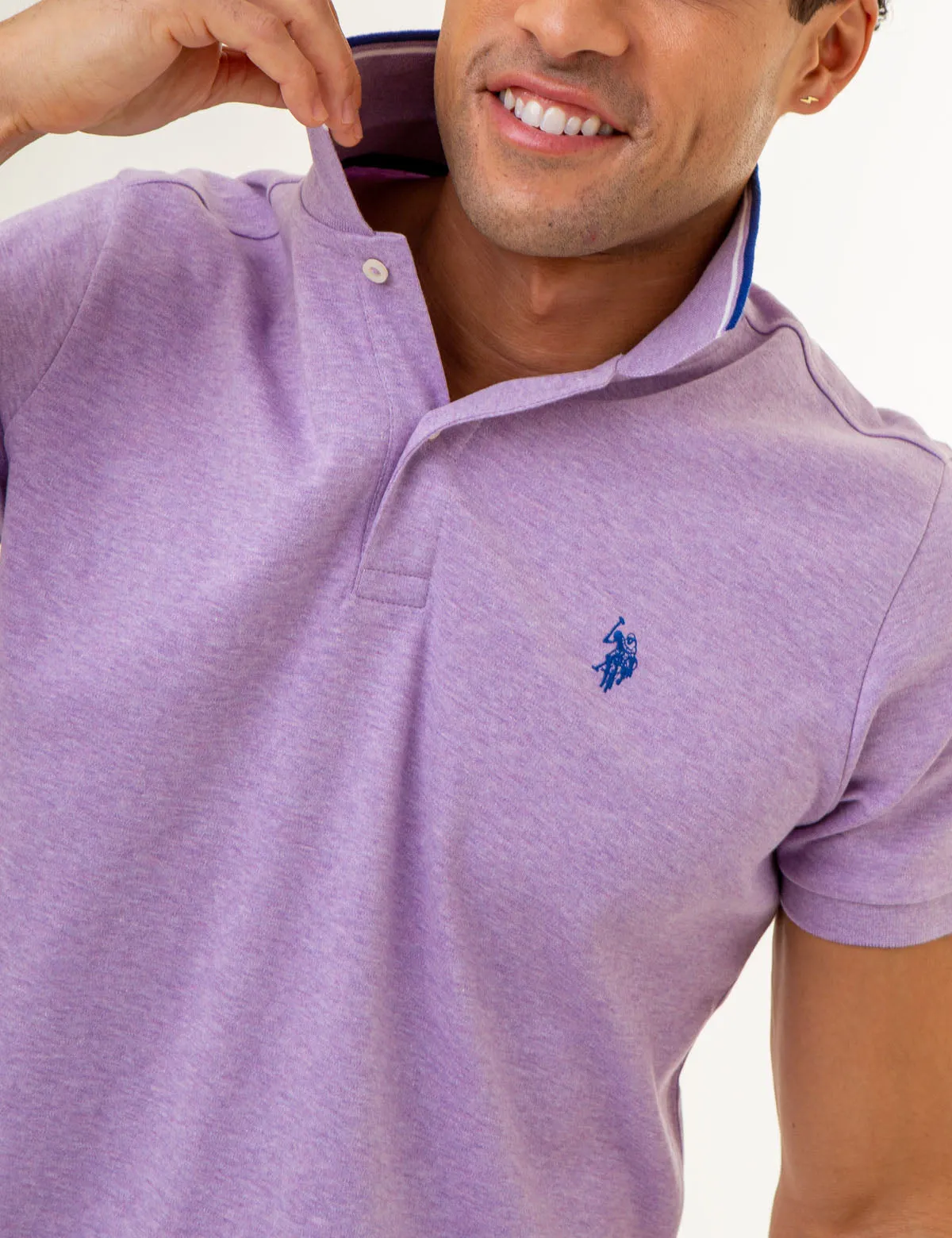 SLIM FIT SOLID INTERLOCK POLO SHIRT
