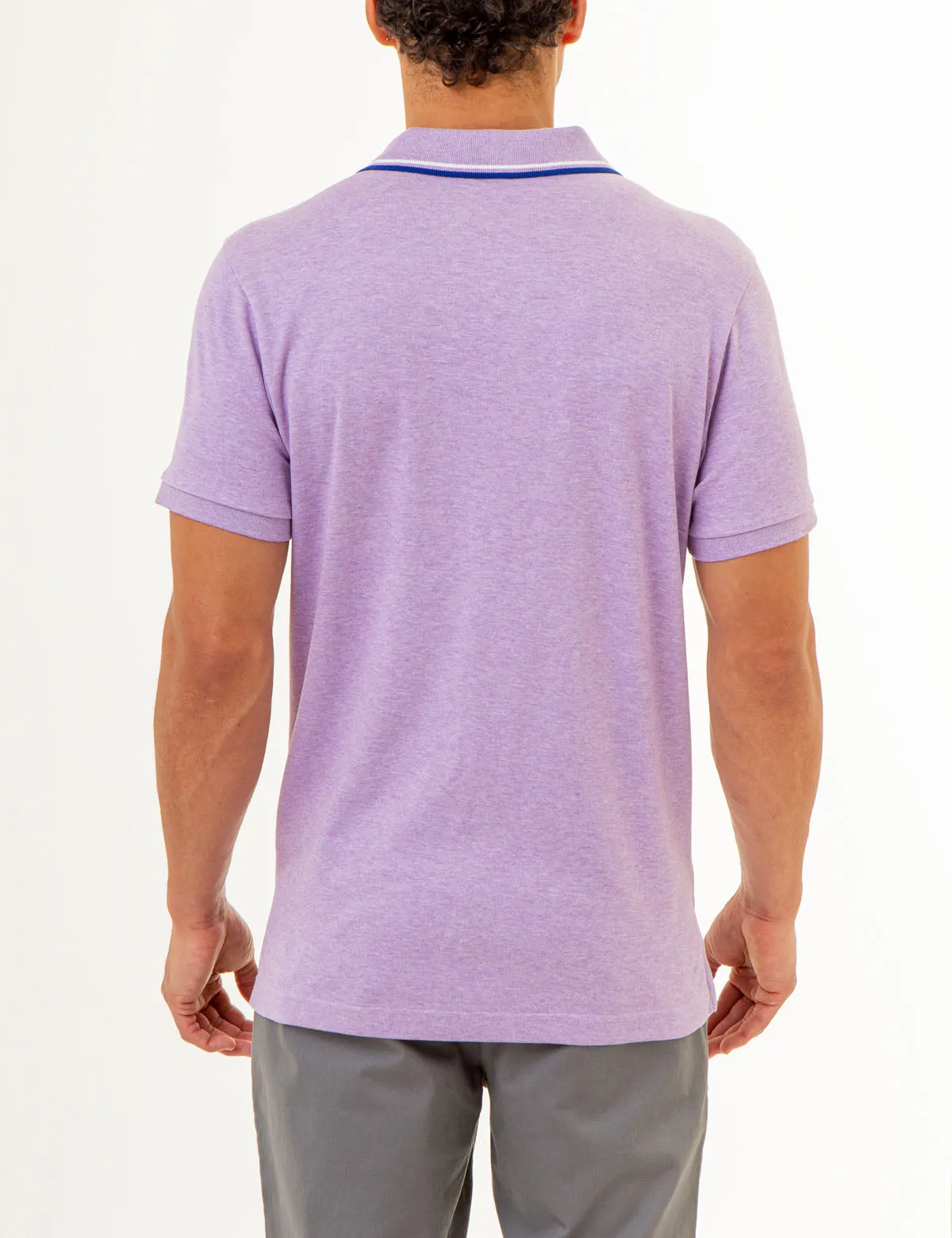 SLIM FIT SOLID INTERLOCK POLO SHIRT