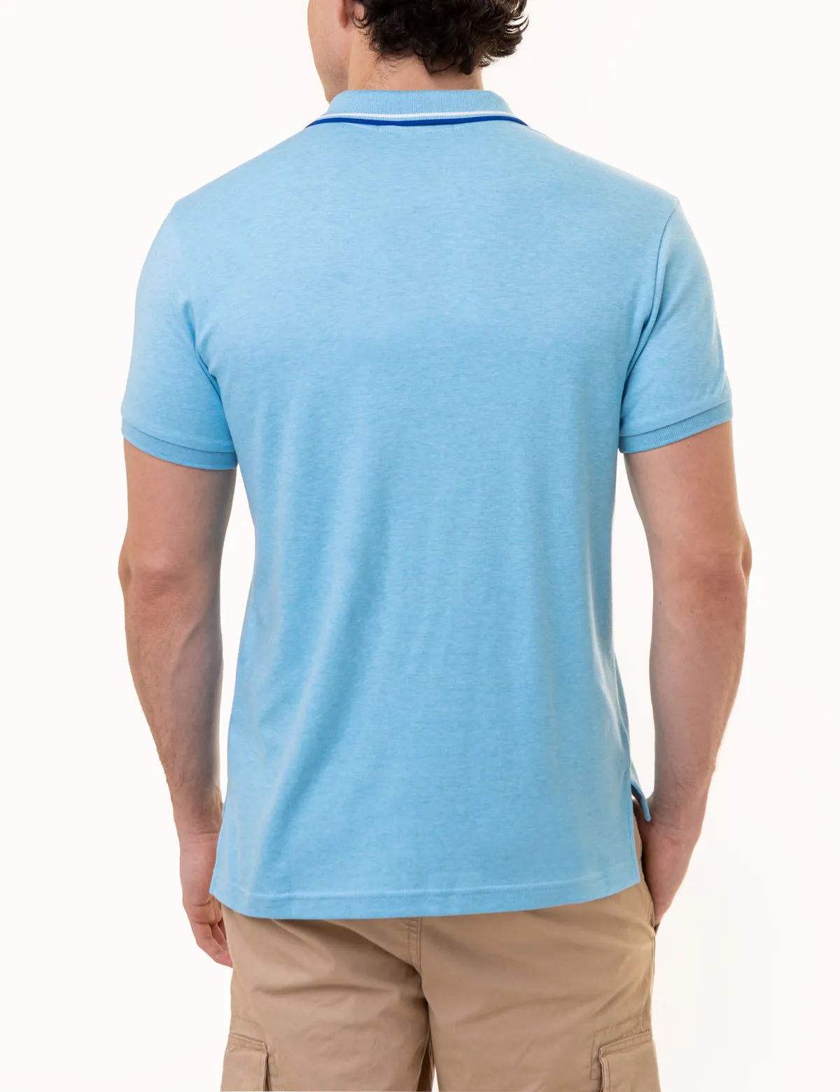 SLIM FIT SOLID INTERLOCK POLO SHIRT