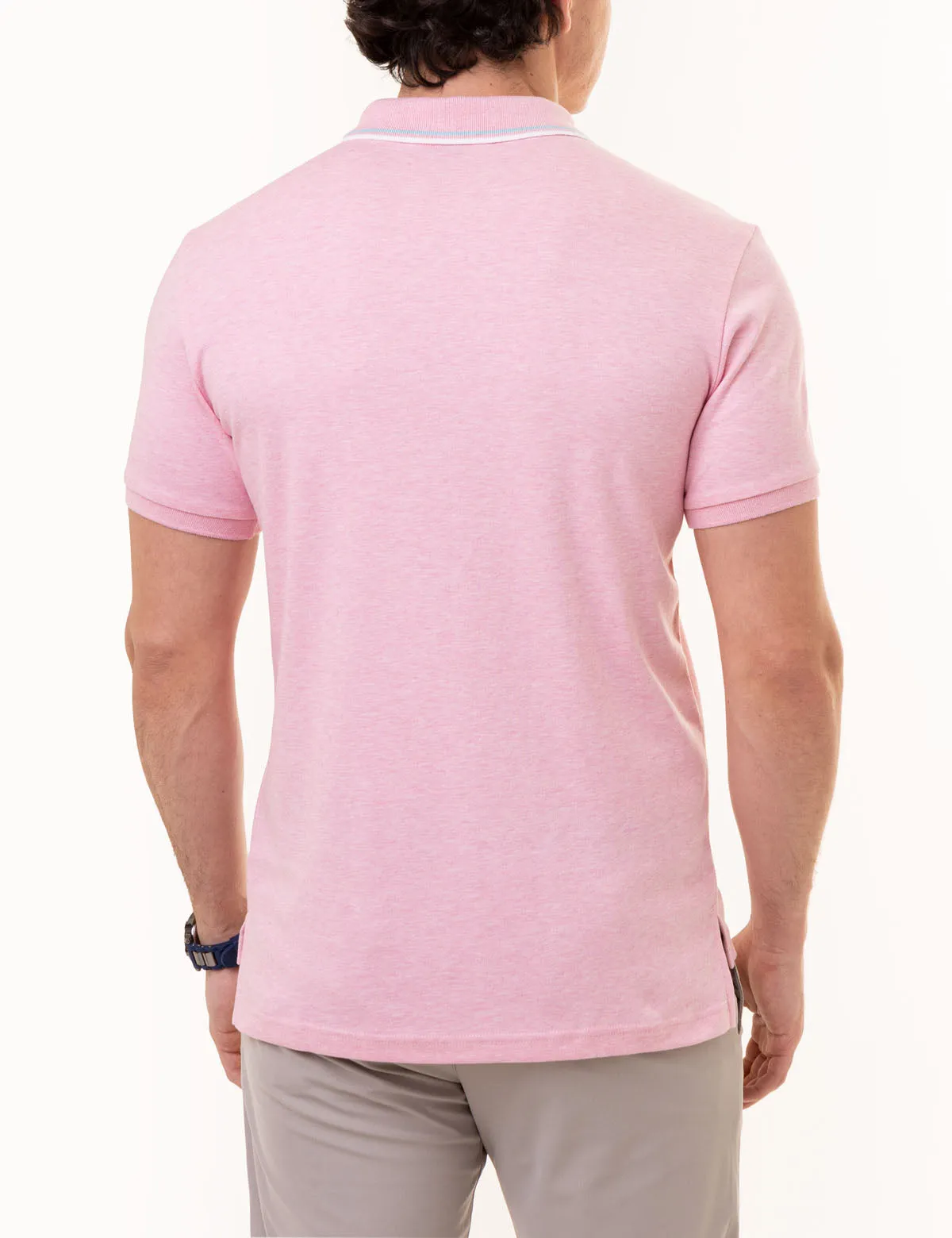 SLIM FIT SOLID INTERLOCK POLO SHIRT