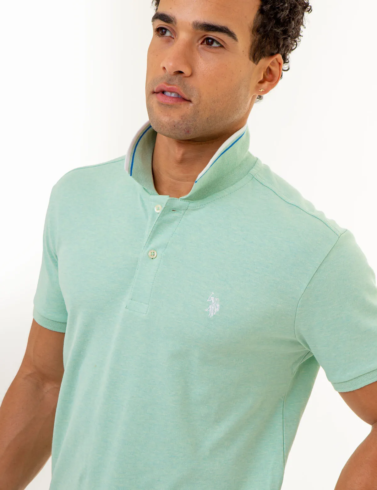 SLIM FIT SOLID INTERLOCK POLO SHIRT