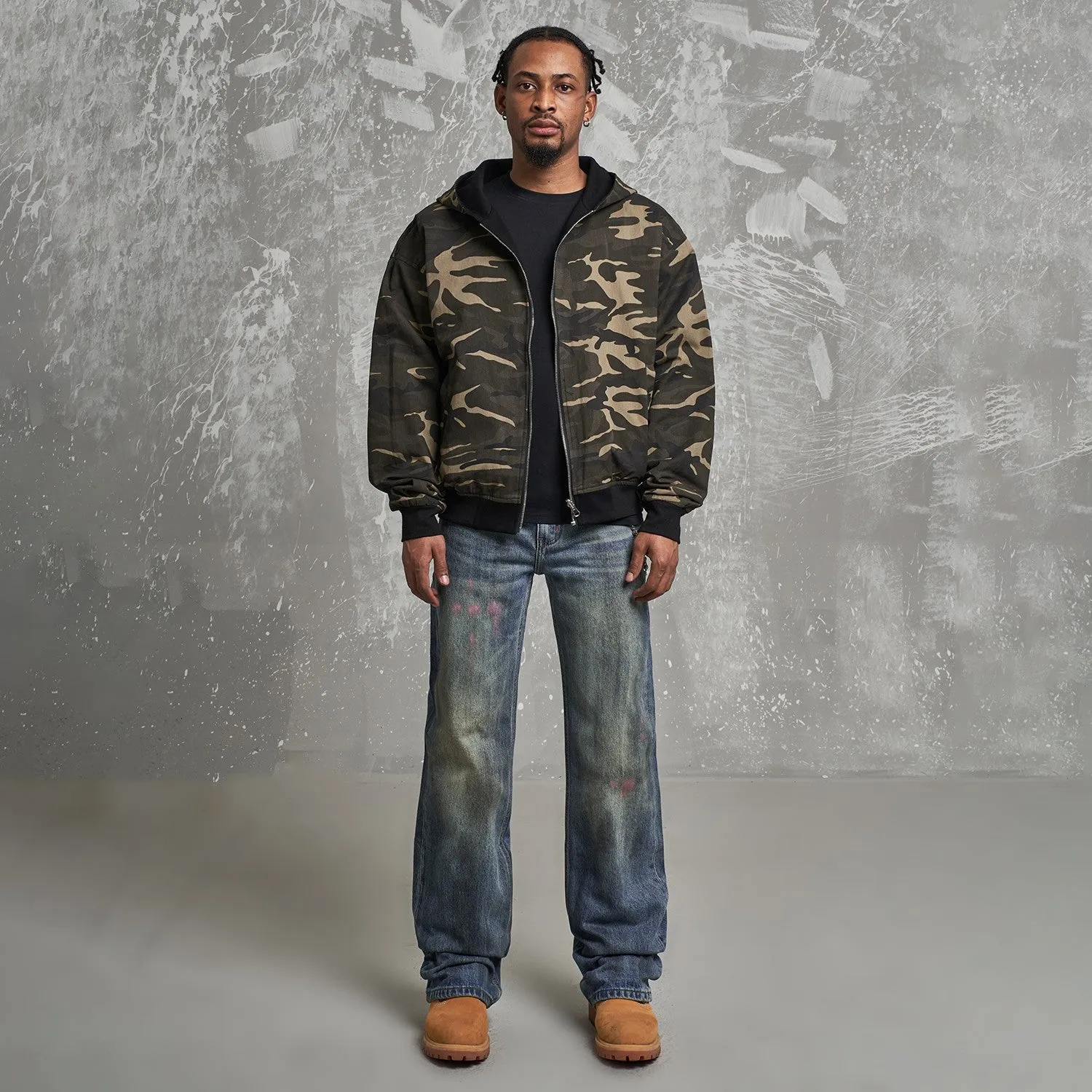 Slim Washed Straight Jeans