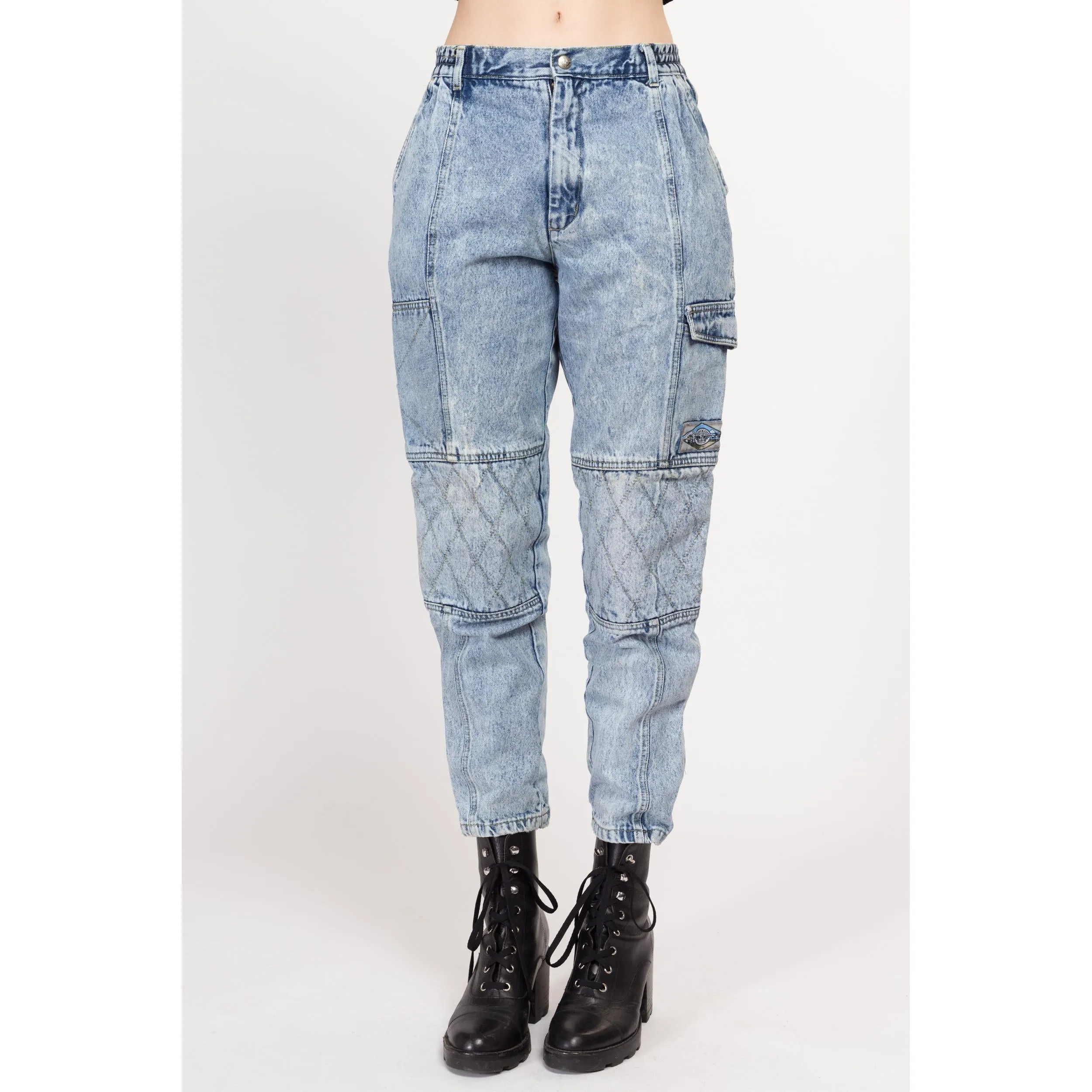 Small 90s Dockers Acid Wash Cargo Jeans 26"-27"