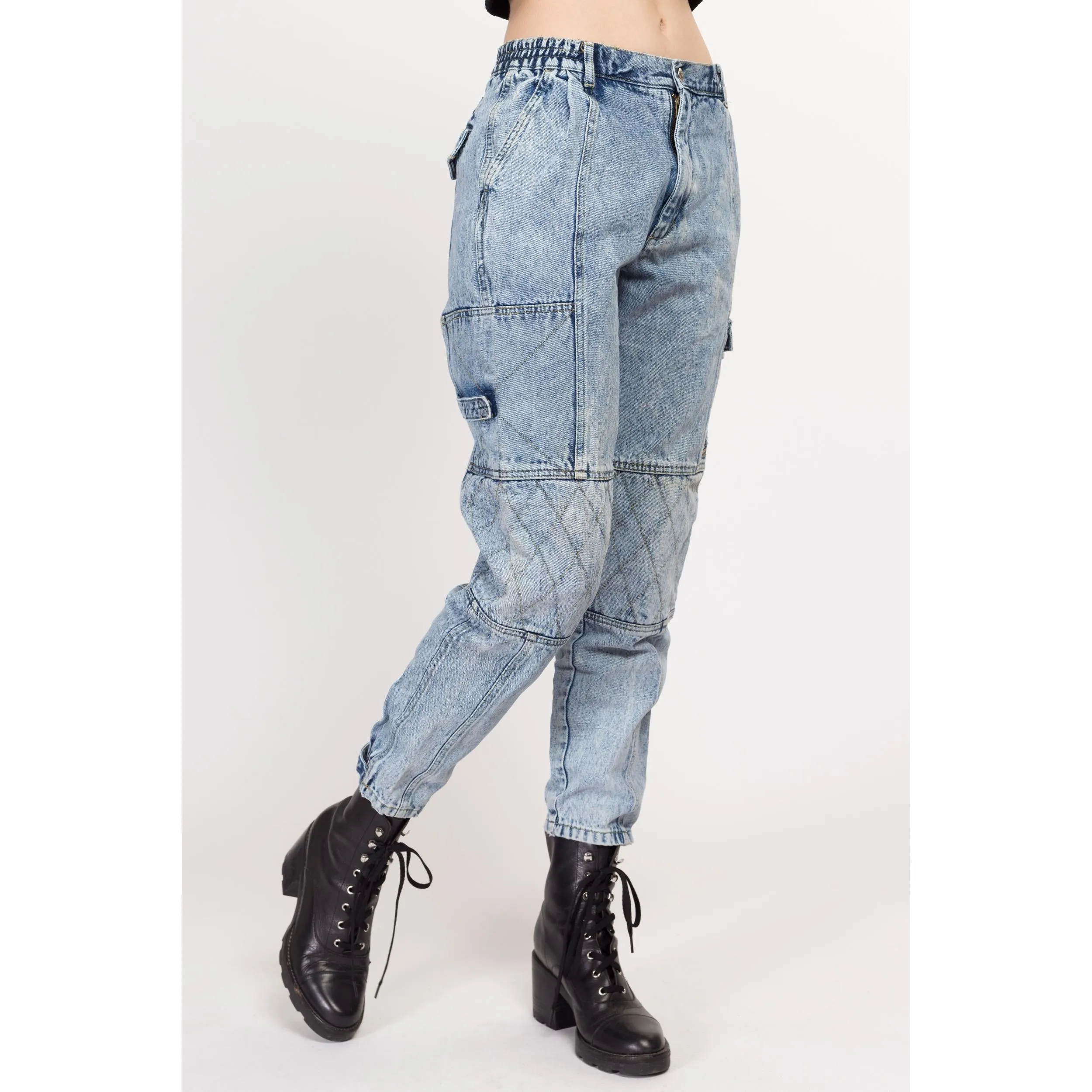 Small 90s Dockers Acid Wash Cargo Jeans 26"-27"
