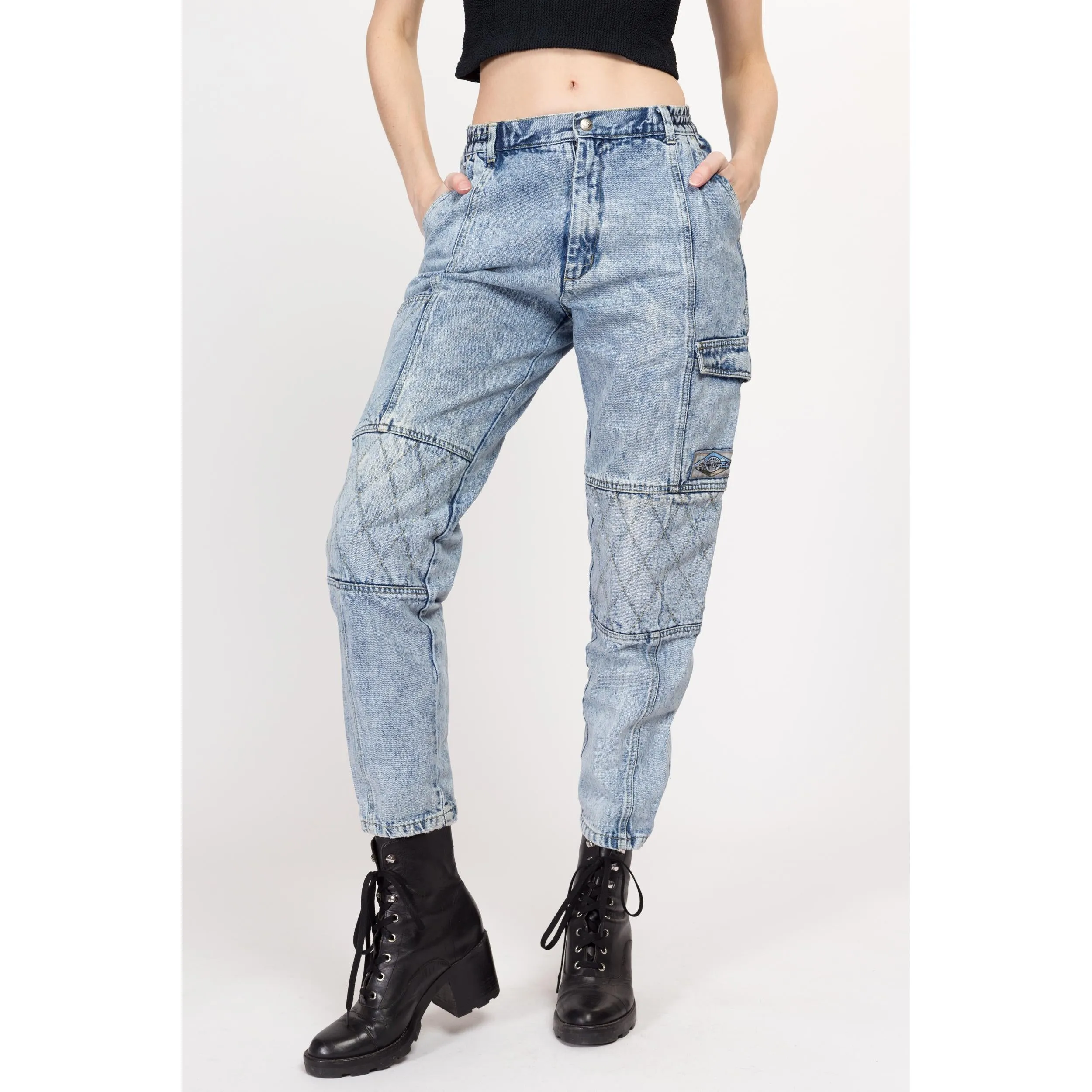 Small 90s Dockers Acid Wash Cargo Jeans 26"-27"