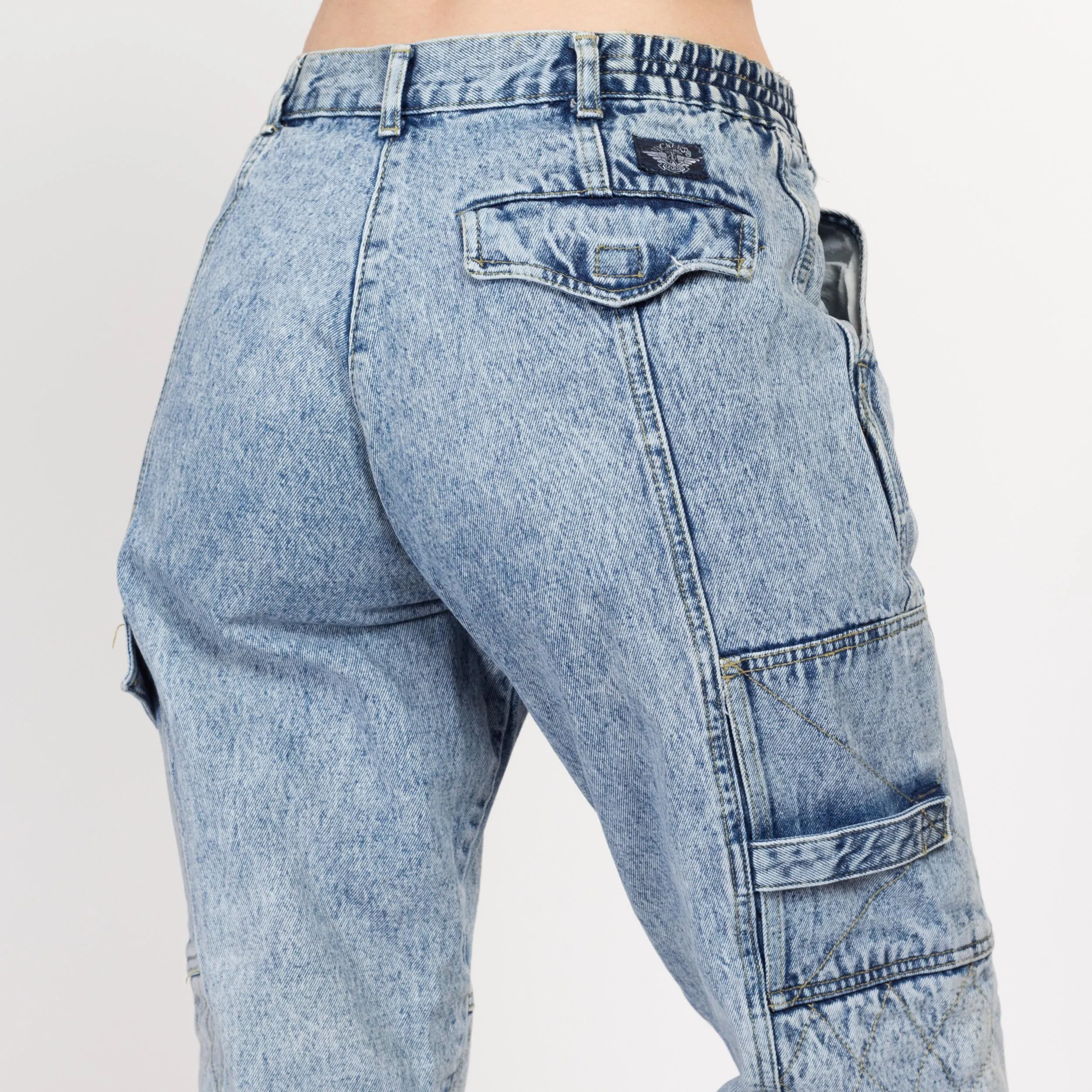 Small 90s Dockers Acid Wash Cargo Jeans 26"-27"