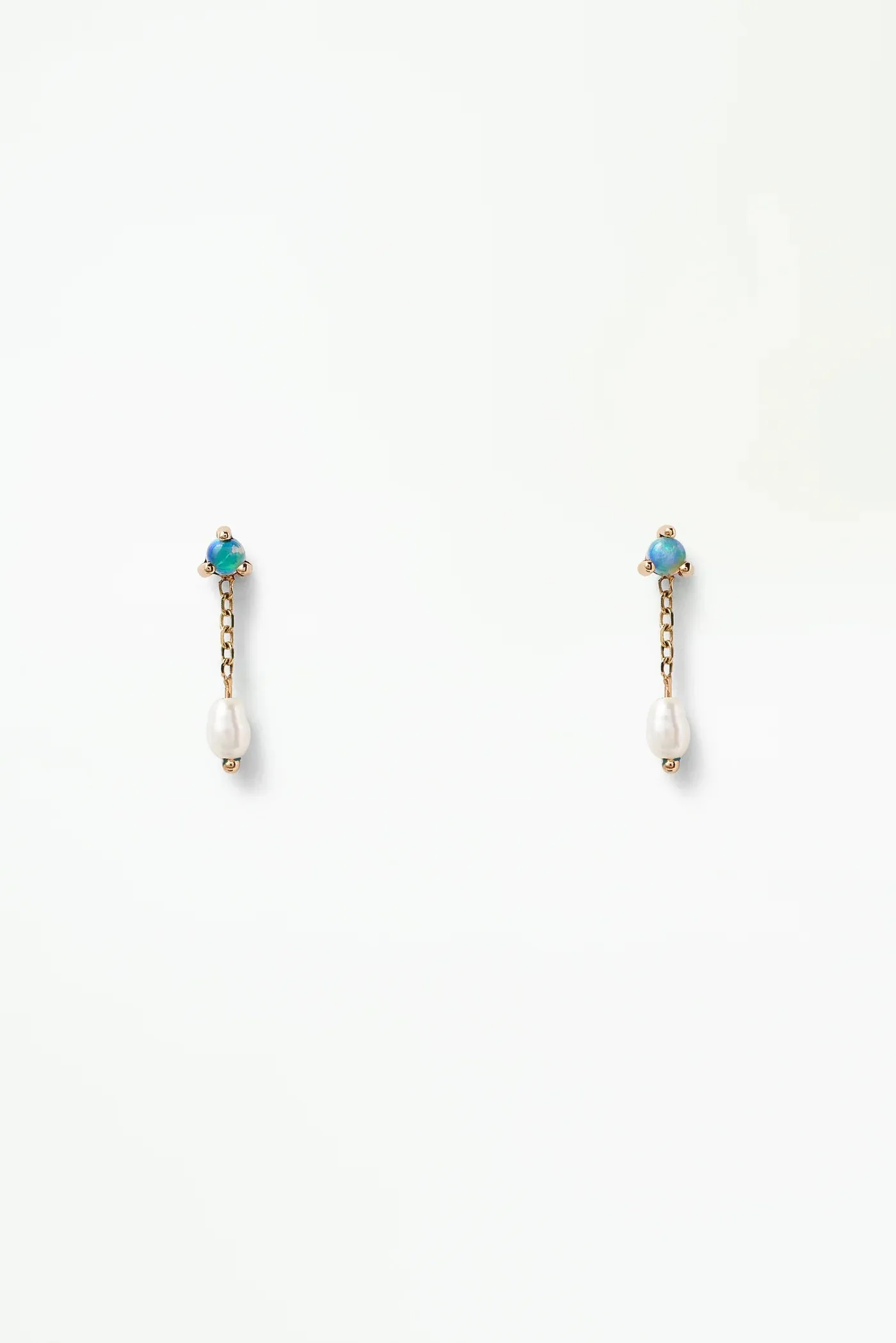 Small Opal and Pearl Shower Earring