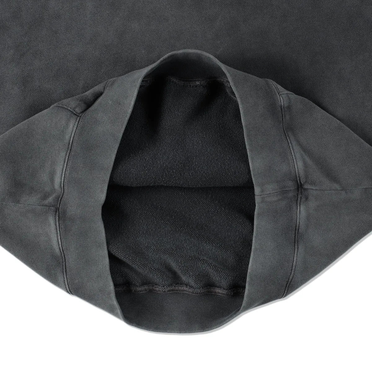 Smooth Pigment Dye Hoodie / CHARCOAL