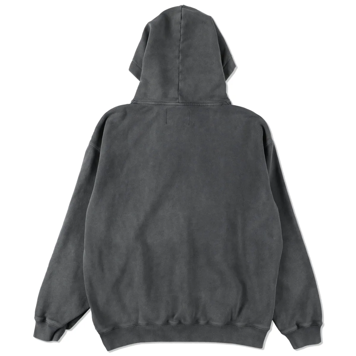 Smooth Pigment Dye Hoodie / CHARCOAL