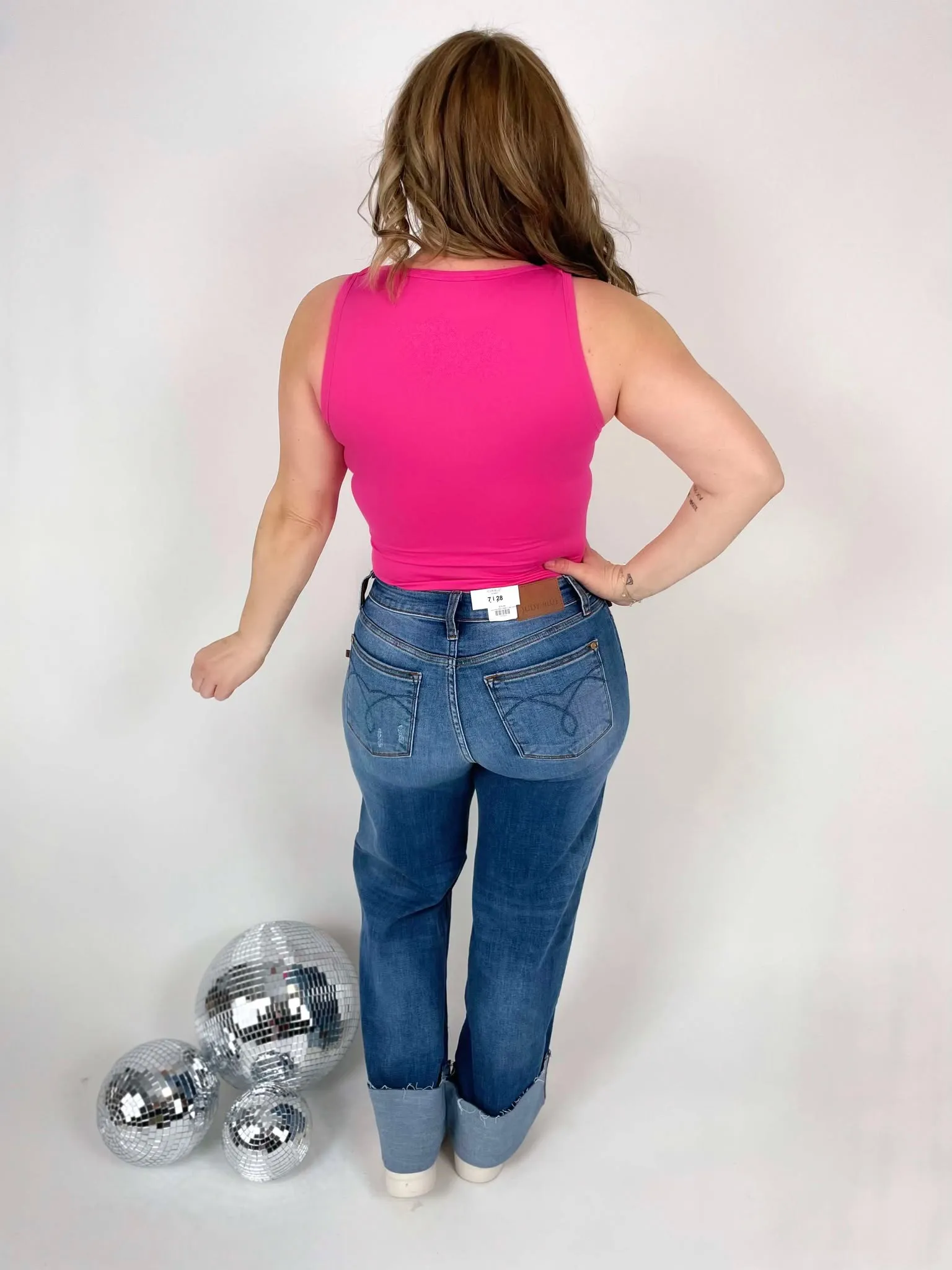 Smooth Sailing Bodysuit in Fuchsia
