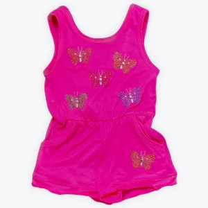 Sofi Neon Pink Butterfly Romper