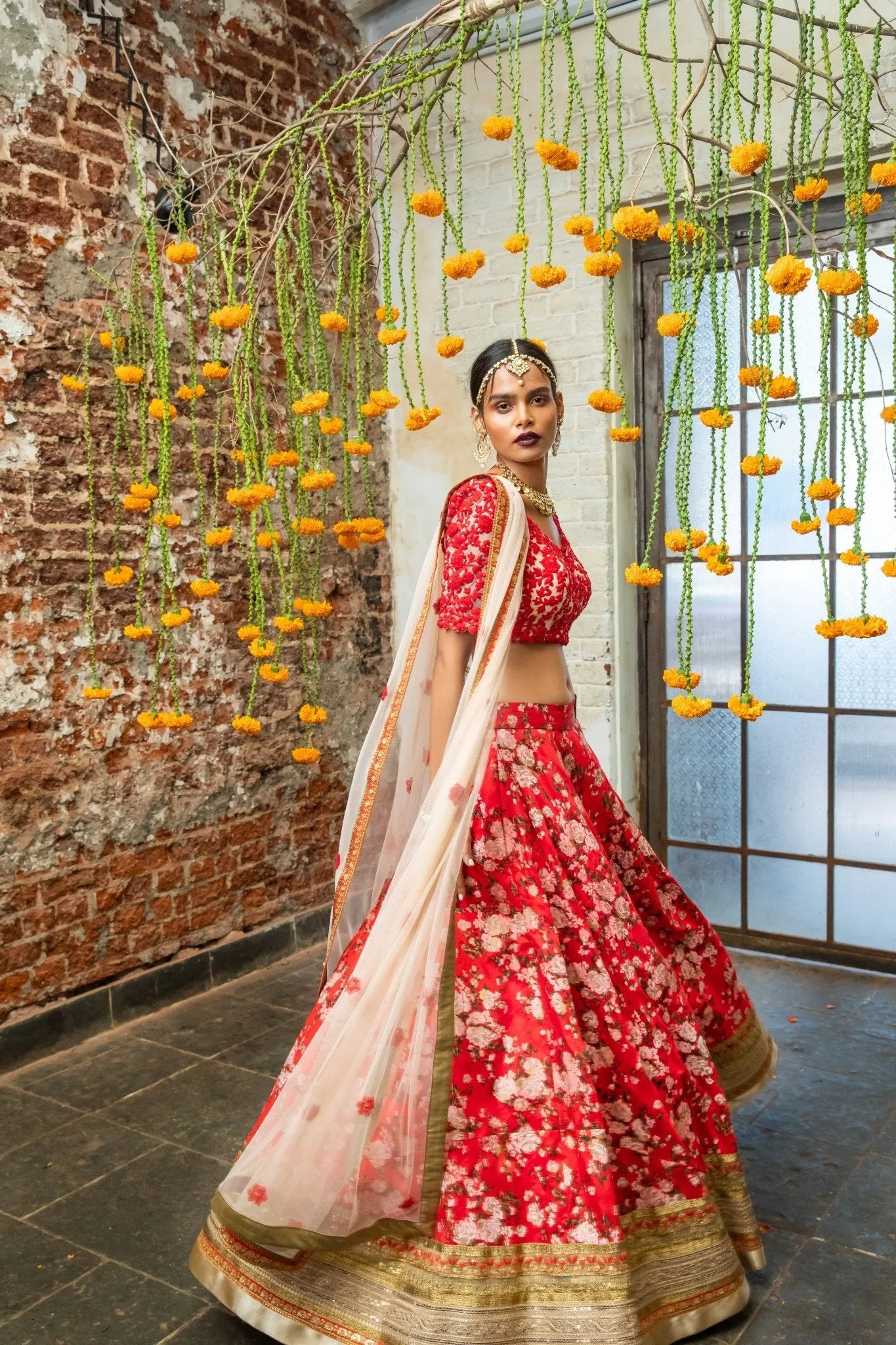 Soft Pink Blouse & Silk Floral Lehenga  Perfect for Special Occasions