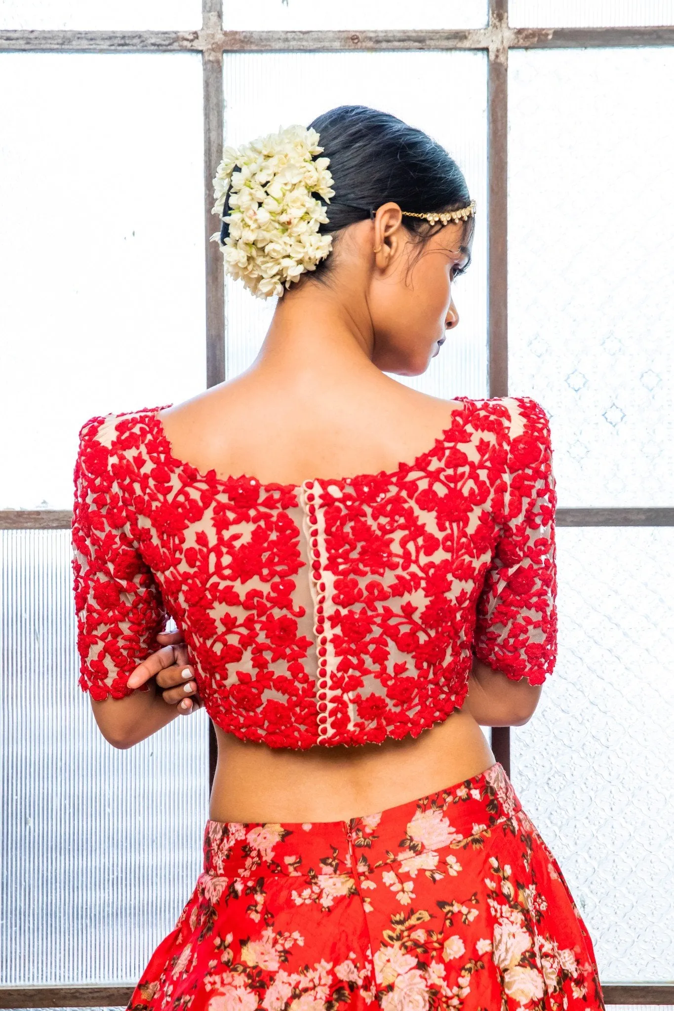 Soft Pink Blouse & Silk Floral Lehenga  Perfect for Special Occasions