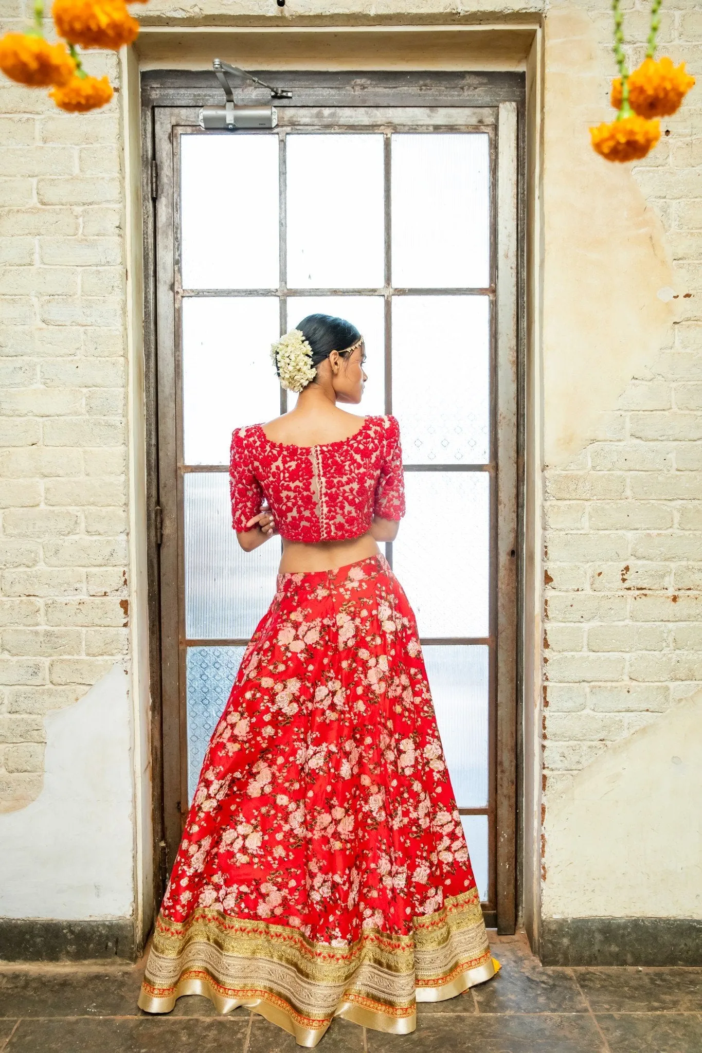 Soft Pink Blouse & Silk Floral Lehenga  Perfect for Special Occasions