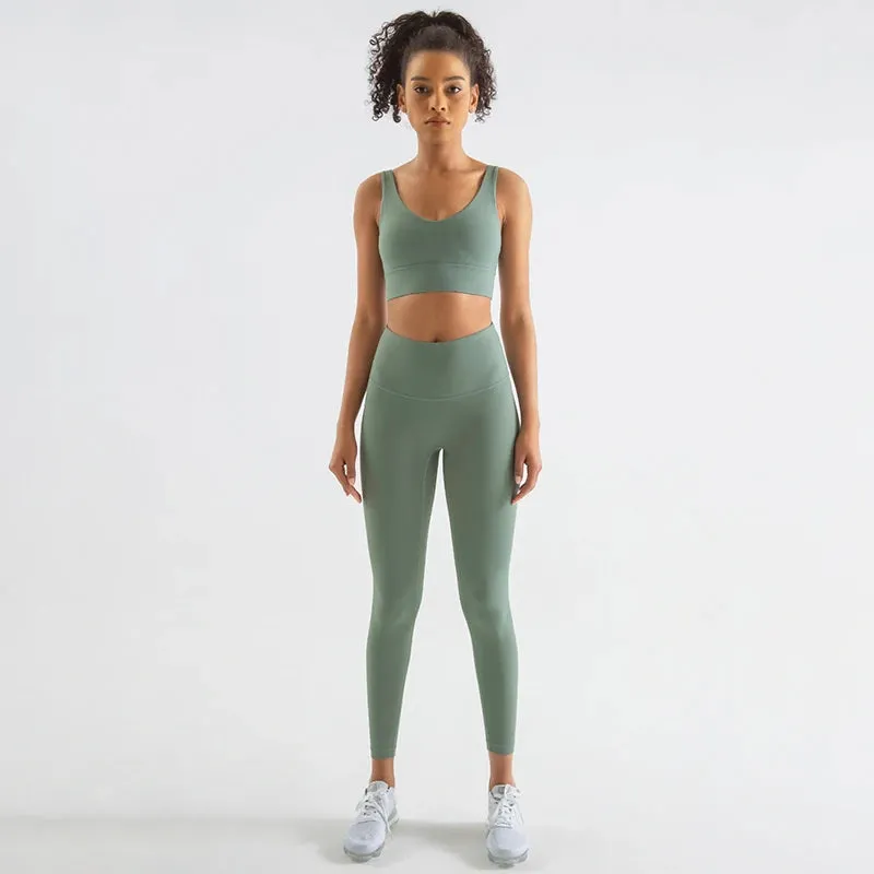 SOISOU Nylon Tracksuits Women's Yoga Set Sports Suit