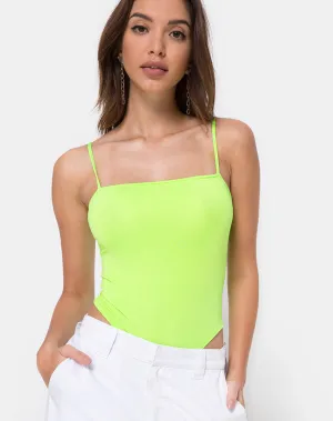 Sol Bodice in Fluro Green