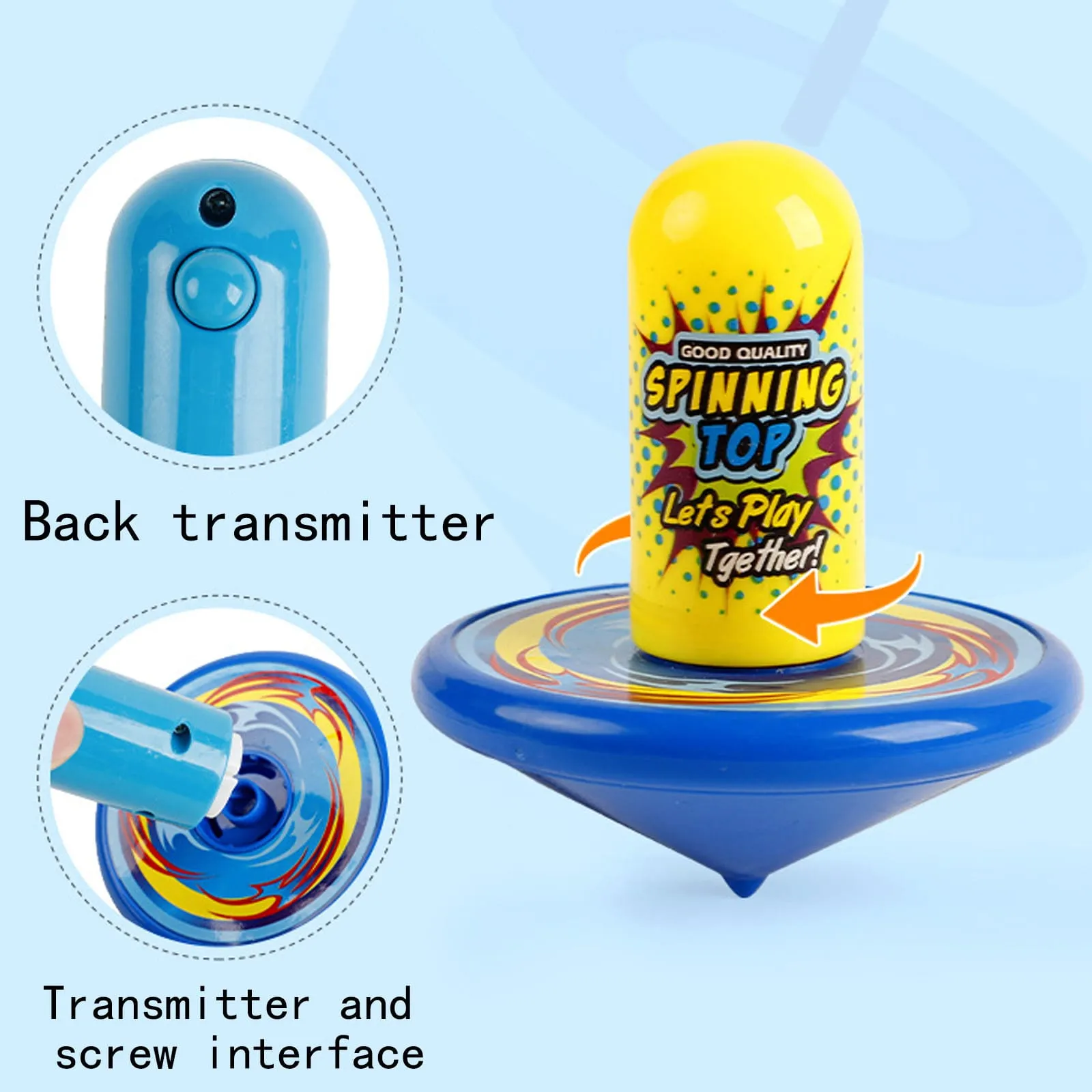 Spinning Top Shoot Gyro Rotation Game - 5 Pieces
