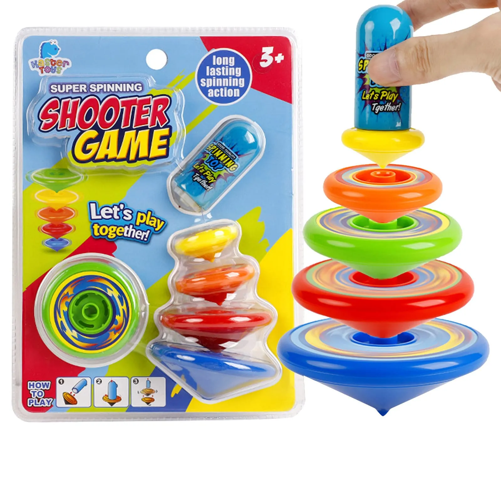 Spinning Top Shoot Gyro Rotation Game - 5 Pieces
