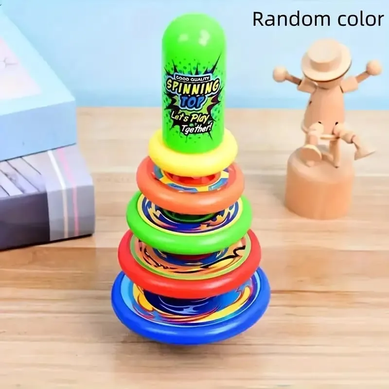 Spinning Top Shoot Gyro Rotation Game - 5 Pieces