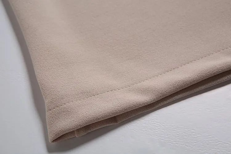 Spring And Autumn New High Waist Strap Pleated Bags Ankle Length Wide Leg Pants