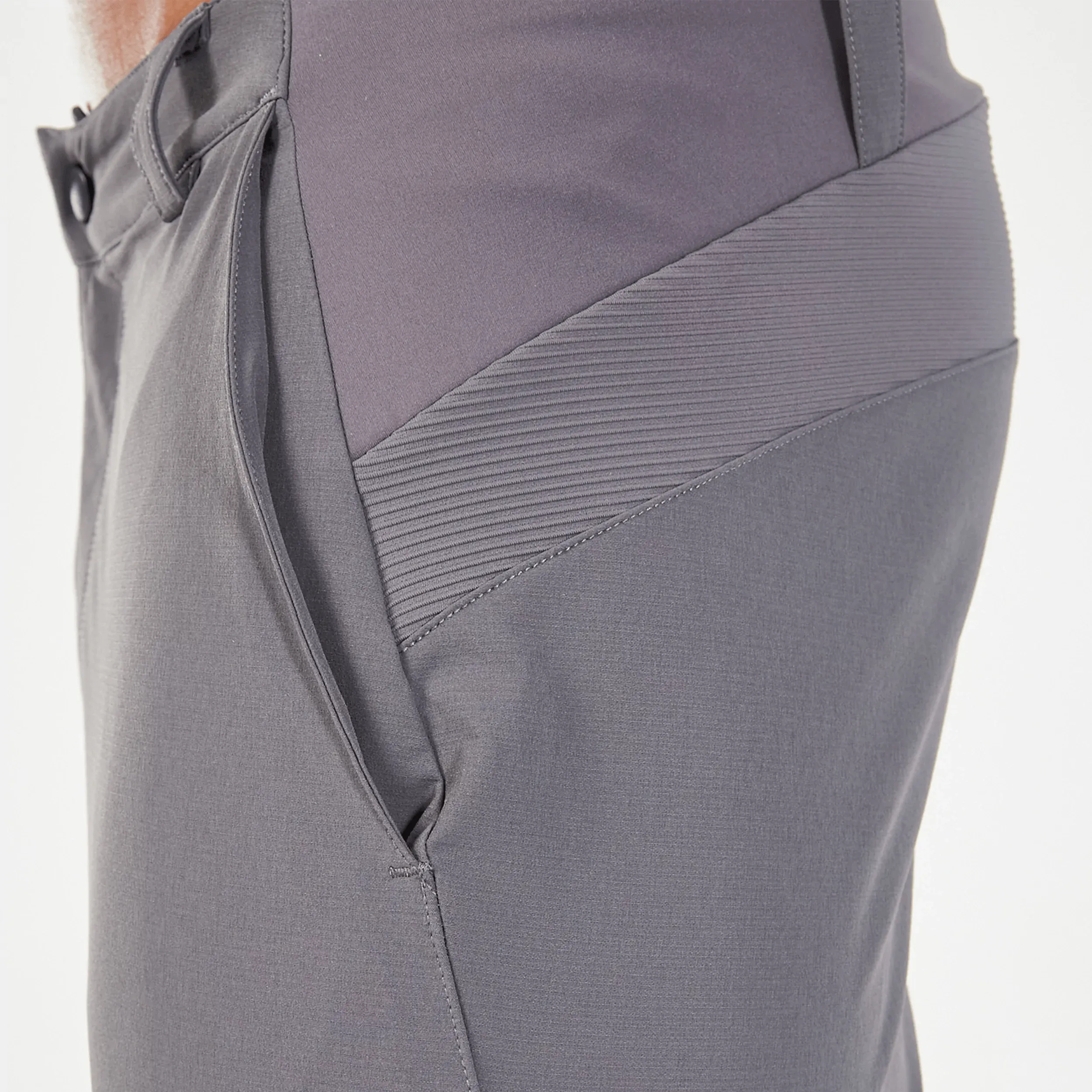 Statement Ribbed Smart Pants - Asphalt