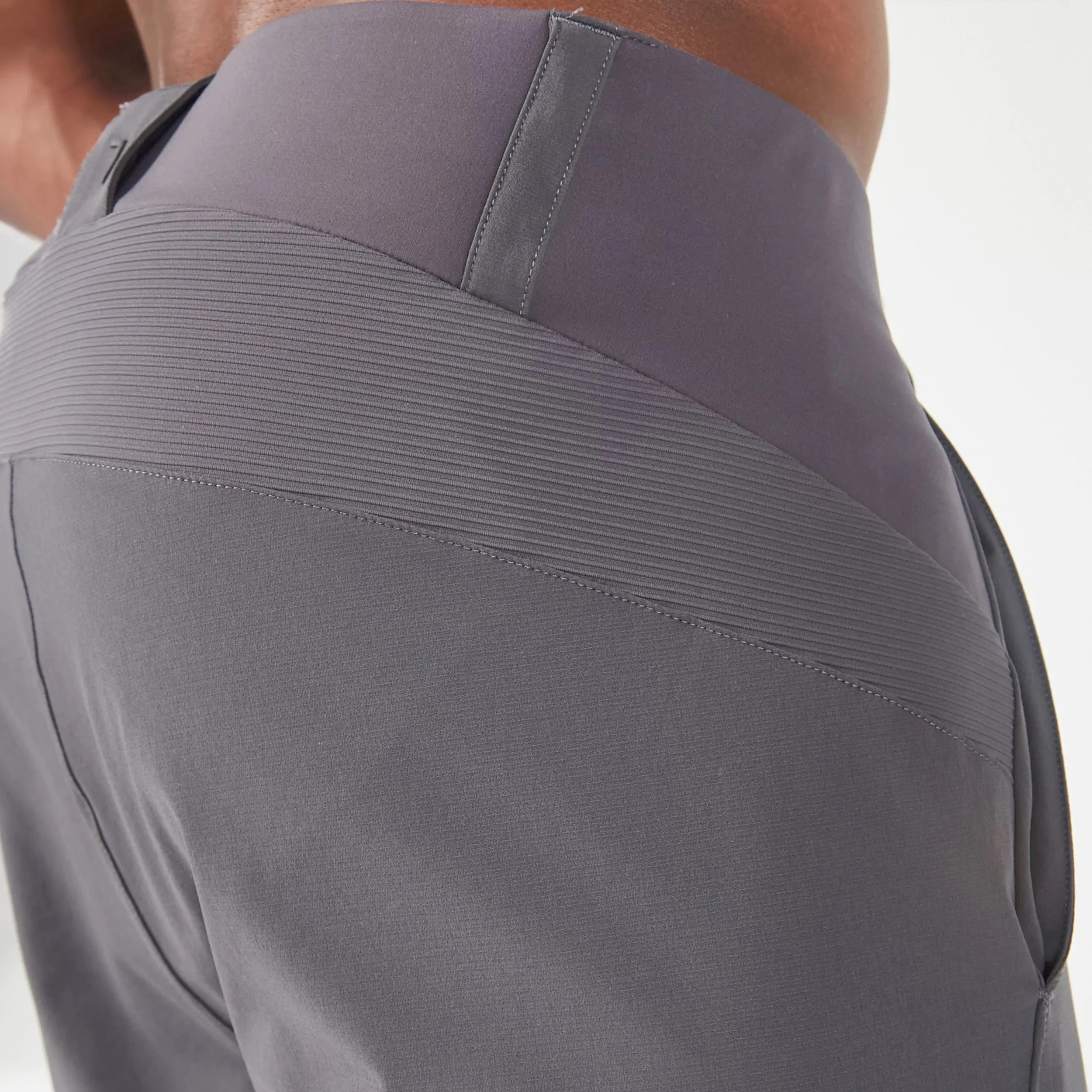 Statement Ribbed Smart Pants - Asphalt
