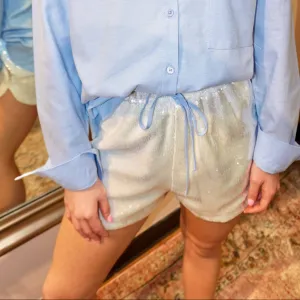 Stella Sequins Drawstring Shorts