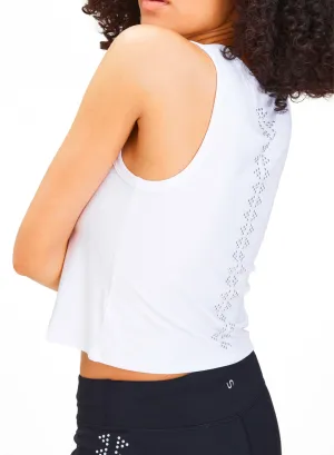 Studded Sleeveless Crop Tee