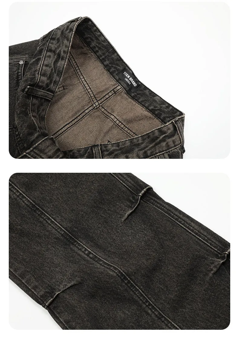 stylish black denim unique texture