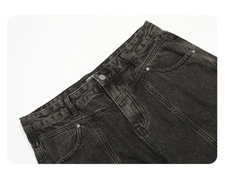 stylish black denim unique texture