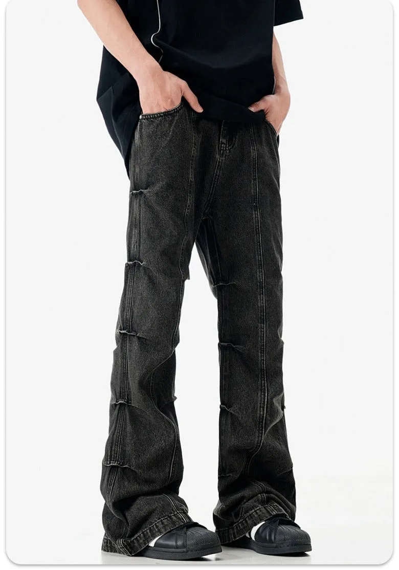 stylish black denim unique texture